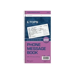 Notepads|TOPS Message Pad, 5.5" x 11", White, 50 Sheets/Pad (4002)
