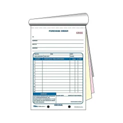 Business Forms*TOPS 3-Part Carbonless Purchase Requisitions, 5.56"W x 7.94"L, 50 Sets/Book (46141)