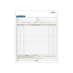 Business Forms*TOPS 3-Part Carbonless Purchase Requisitions, 8.38"L x 10.69"W, 50 Sets/Book (46147)