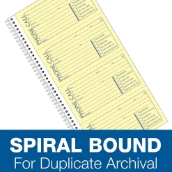 Notepads|TOPS ® Phone Message Book, Ruled, 2-Part, 11