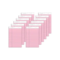 Notepads|TOPS Prism+ Legal Notepads, 5" x 8", Narrow Ruled, Pink, 50 Sheets/Pad, 12 Pads/Pack (63050)