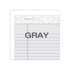 Notepads|TOPS Prism+ Legal Notepads, 5" x 8", Narrow Ruled, Gray, 50 Sheets/Pad, 12 Pads/Pack (63060)