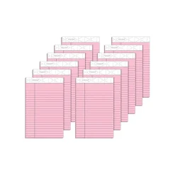 Notepads|TOPS Prism+ Legal Notepads, 5" x 8", Narrow Ruled, Pink, 50 Sheets/Pad, 12 Pads/Pack (63050)