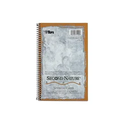 Subject Notebooks|TOPS Second Nature 1-Subject Notebooks, 6" x 9.5", College Ruled, 80 Sheets, Blue (74109)