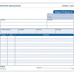 Business Forms*TOPS Snap-Off 3-Part Carbonless Packing Slips, 8-1/2" x 7", 50 Sets/Book (3834)