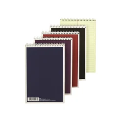 Notepads|TOPS Steno Pad, 6" x 9", Gregg Ruled, Assorted Colors, 80 Sheets/Pad (80223)