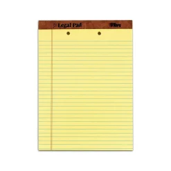 Notepads|TOPS The Legal Pad Notepads, 8.5" x 11.75", Wide Ruled, Canary, 50 Sheets/Pad, 12 Pads/Pack (TOP 7531)