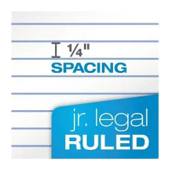 Notepads|TOPS ® The Legal Pad™ Plus, White, Jr Legal Ruled, 5