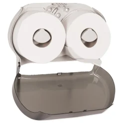 ® Twin Jumbo Roll Bath Tissue Dispenser, 19.29 x 5.51 x 11.83, Smoke/Gray<Tork Hot