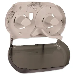 ® Twin Jumbo Roll Bath Tissue Dispenser, 19.29 x 5.51 x 11.83, Smoke/Gray<Tork Hot