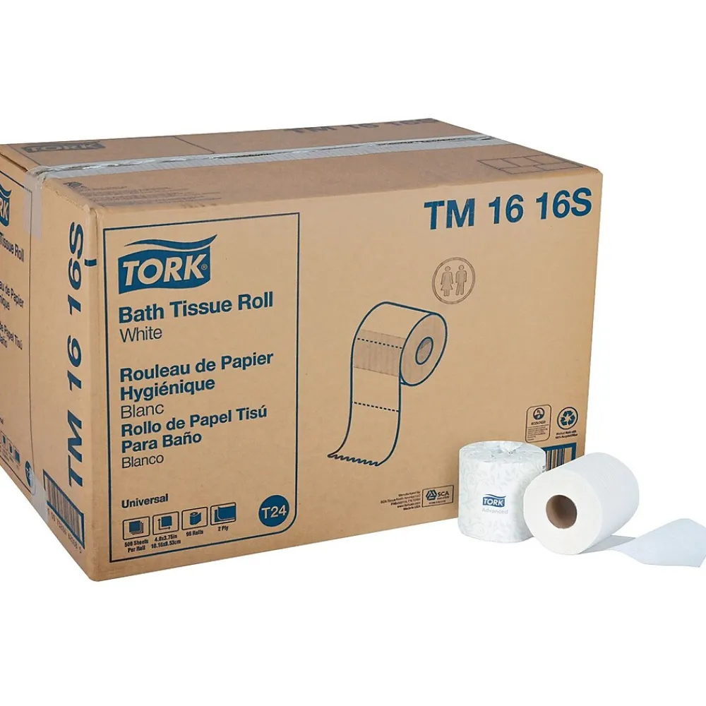 ® Universal Bath Tissue, 2-Ply, 500 Sheets/Roll, 96 Rolls/Carton<Tork Best
