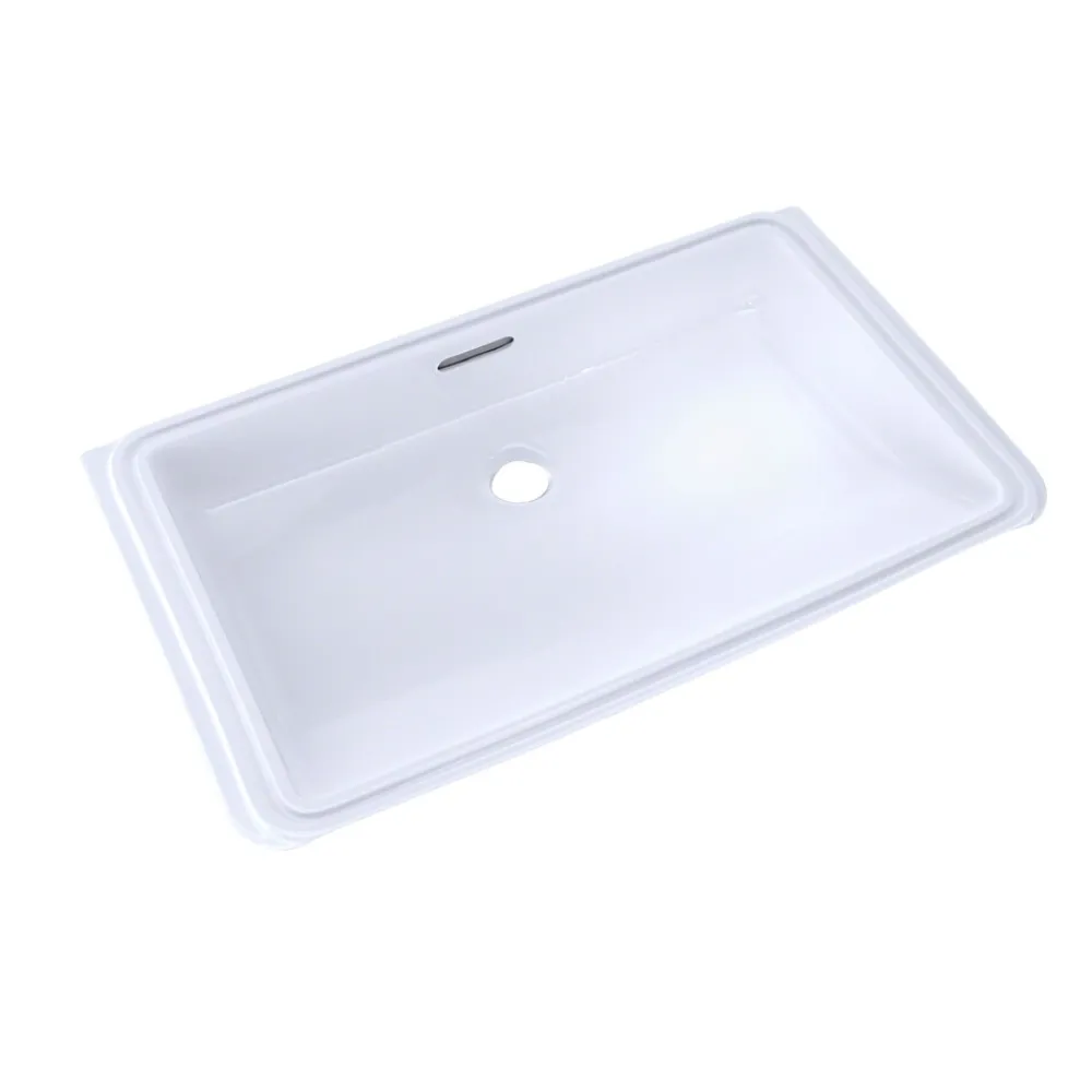 Toto Rectangular Undermount Bathroom Sink with CeFiONtect™, Cotton White (LT191#01)