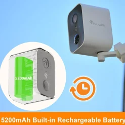 Toucan Scout Wireless Outdoor Smart Battery Operated Security Camera Wi-Fi Night Vision 2-Way Talk Live View, White (TNTWSC01WU)