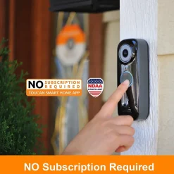 Toucan Wi-Fi Wireless Smart Video Doorbell Pro, Black (TVDP05GR)