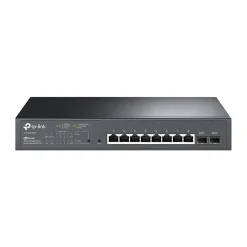Online TP-LINK JetStream 8-Port Gigabit Ethernet PoE+ Managed Switch, 20Gbps, Black (TL-SG2210MP)