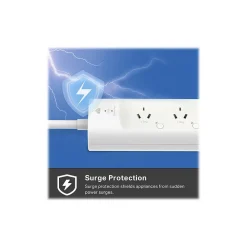 TP-LINK Kasa Smart 3-Outlet 2-USB Port Surge Protector, White (KP303)