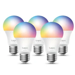 TP-LINK Tapo Smart Wi-Fi Light Bulb, Multicolor, 5/Pack (TL135E)