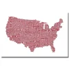 Trademark Fine Art Michael Tompsett 'US City Map XIV' Canvas Art 30x47 Inches