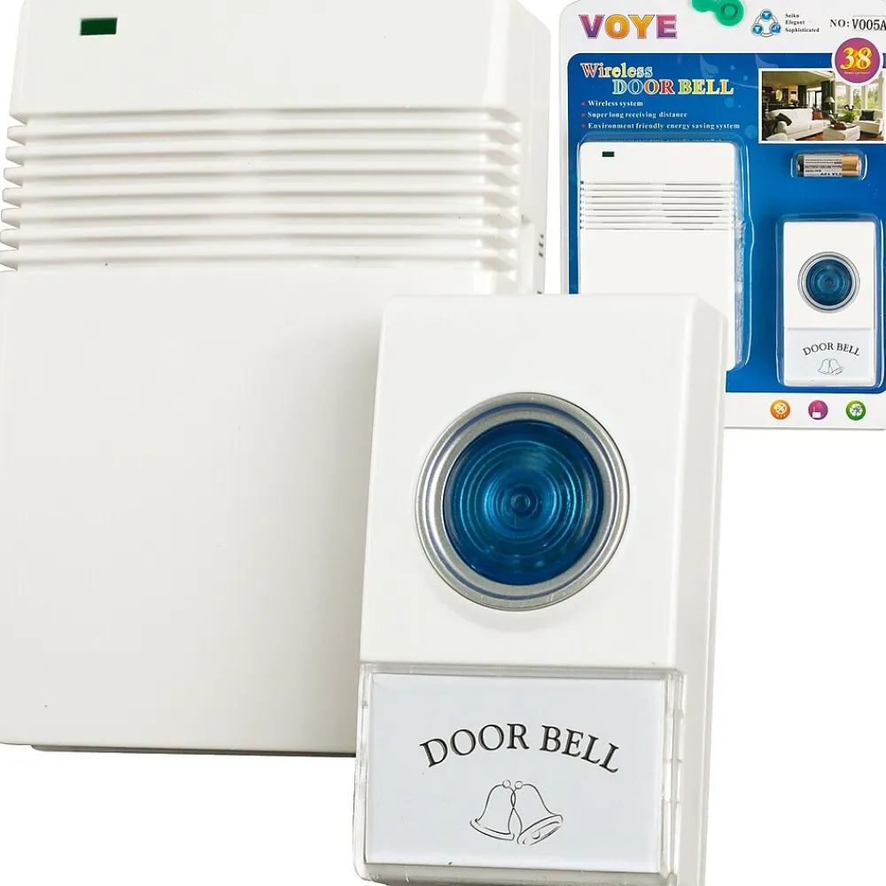 Trademark Global Wireless Smart Door Chime, White (72-20488)