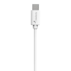 Braided USB Micro Cable, 4 ft., White (TVPD-BC4M)<Travelocity New