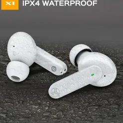 X1-W True Wireless Earbuds, IPX4 Waterproof, Bluetooth, White<Treblab Online