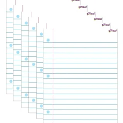Dry Erase*Trend Enterprises Notebook Paper Wipe-Off Chart Laminated Paper Dry-Erase Whiteboard, 17" x 22", 6/Bundle (T-27308-6)