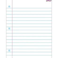Dry Erase*Trend Enterprises Notebook Paper Wipe-Off Chart Laminated Paper Dry-Erase Whiteboard, 17" x 22", 6/Bundle (T-27308-6)