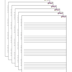 Dry Erase*Trend Enterprises Trend Music Staff Wipe-Off Chart Laminated Paper Dry-Erase Whiteboard, 17" x 22", 6/Pack (T-27304-6)