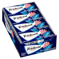 Trident Sugar Free Perfect Peppermint Gum, 14 Pieces/Pack, 12/Pack (209-02517)