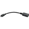 Tripp Lite 6" USB-A to Micro USB OTG Host Adapter Cable, Female to Male, Black (TRPU05206N)