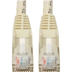 Tripp Lite Cat6 GbE Gigabit Ethernet Snagless Molded Patch Cable UTP White RJ45 M/M 6in 6" (N201-06N-WH)