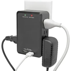 Tripp Lite Protect It! 6-Outlet Side-Load Surge Protector Wall Tap with 2 USB Charging Ports, Black, (TLP6SLUSBB)