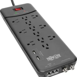 Tripp Lite Protect It! TLP128TTUSBB 12-Outlet Surge Suppressor/Protector
