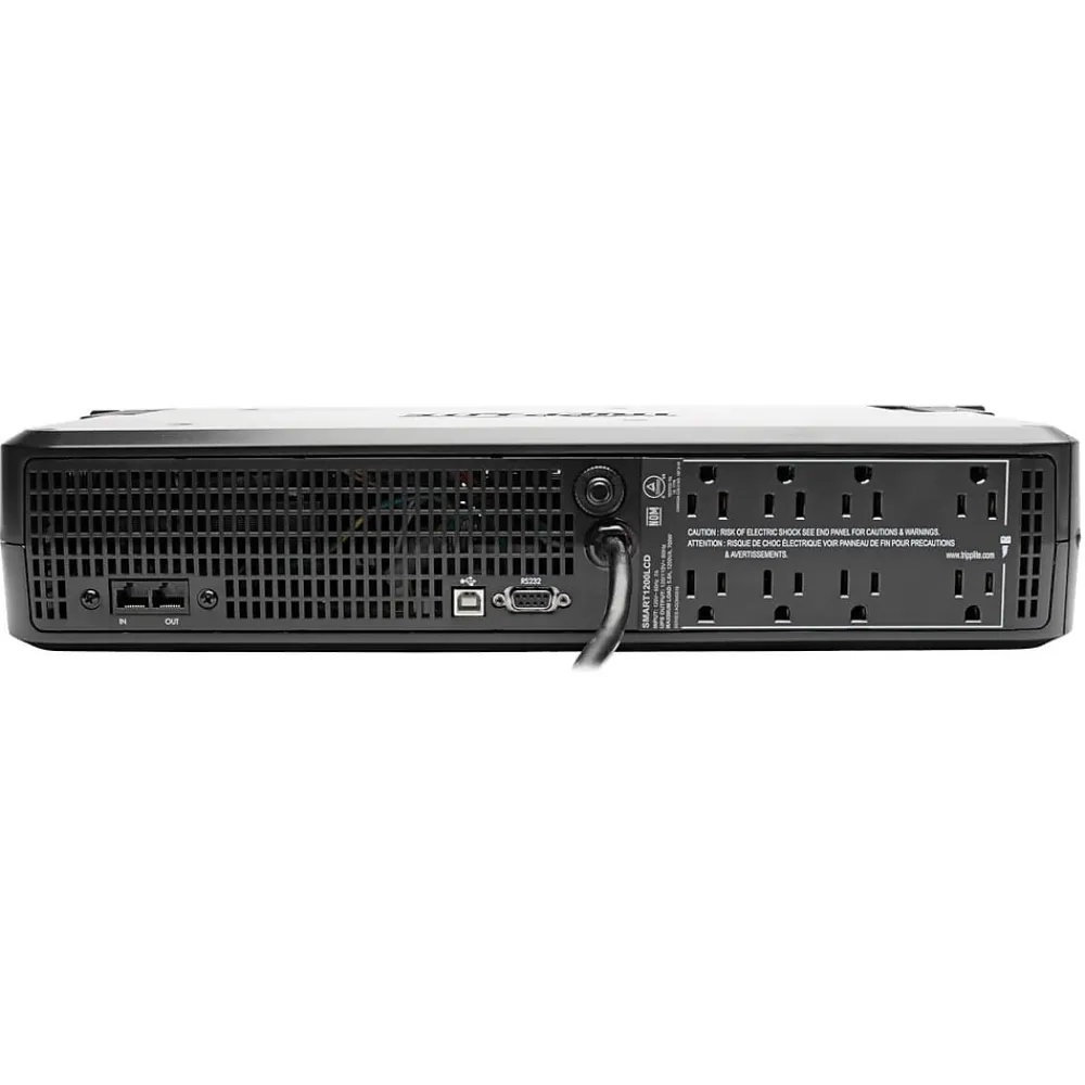 Tripp Lite SmartPro 1500VA UPS, 8-Outlets, Black (SMART1500LCD)