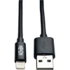 USB Sync/Charge Cable with Lightning Connector for iPhones, 10 ft. (3M) Black, (M100-010-BK)<Tripp Lite Hot