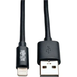 USB Sync/Charge Cable with Lightning Connector for iPhones, 10 ft. (3M) Black, (M100-010-BK)<Tripp Lite Hot