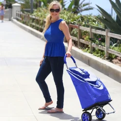 Trolley Dolly Bigger Folding Hand Truck, 200 lb. Capacity, Blue (01-560)