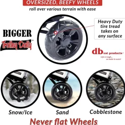 Trolley Dolly Bigger Folding Hand Truck, 200 lb. Capacity, Black (01-562)