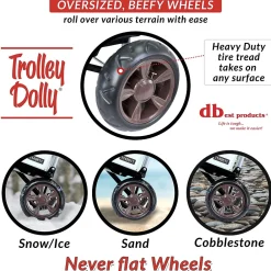 Trolley Dolly Standard Folding Hand Truck, 110 lb. Capacity, Brown (01-061)