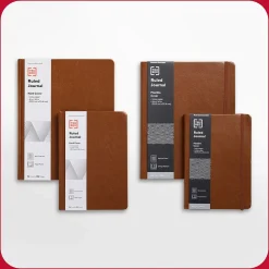 Journals|TRU RED ™ 8” x 10” Large Flexible Cover Narrow Ruled Journal, Cognac (TR61953)