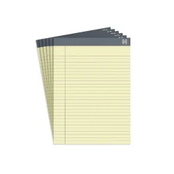 Notepads|TRU RED ™ Achieve Notepad, 8.5" x 11.75", Wide Ruled, Canary, 50 Sheets/Pad, 6 Pads/Pack (TR57364)