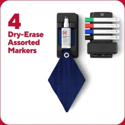 Markers|TRU RED ™ Dry Erase Kit, Chisel Tip, Assorted, 4/Pack (TR61742/TR56940)