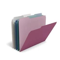 File Folders|TRU RED ™ File Folders, 3-Tab, Letter Size, Assorted Jewel Tone Colors, 100/Pack (TR58172)