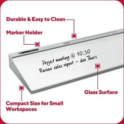 Dry Erase*TRU RED ™ Glass Desktop Dry-Erase Whiteboard (TR62579)