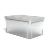 File Storage|TRU RED ™ Hanging File Box, Hinge Lid, Letter Size, Clear (TR58303)