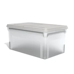 File Storage|TRU RED ™ Hanging File Box, Hinge Lid, Letter Size, Clear (TR58303)