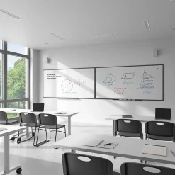 Dry Erase*TRU RED ™ Magnetic Porcelain Dry Erase Board, Black Frame, 8' x 4' (TR61191)