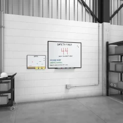 Dry Erase*TRU RED ™ Magnetic Steel Dry Erase Board, Black Frame, 4' x 3' (TR61181)