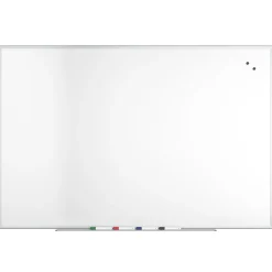 Dry Erase*TRU RED ™ Magnetic Steel Dry Erase Board, Satin Frame, 6' x 4' (TR61177)