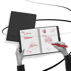 Subject Notebooks|TRU RED ™ Medium Folio Soft Cover Ruled Notebook, Black (TR54993)